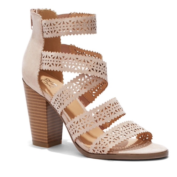 Shoes - New  taupe stacked heel sandals